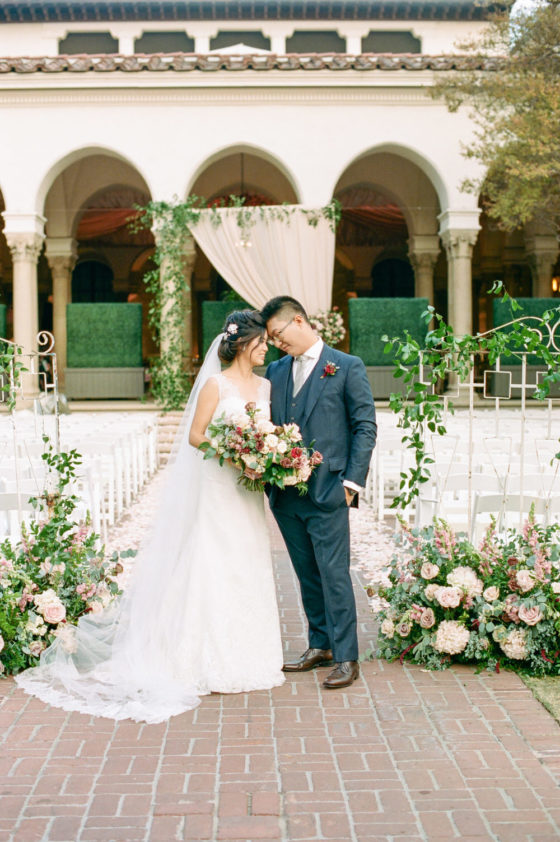 Pasadena Wedding Overflowing with Muted Mauve Roses