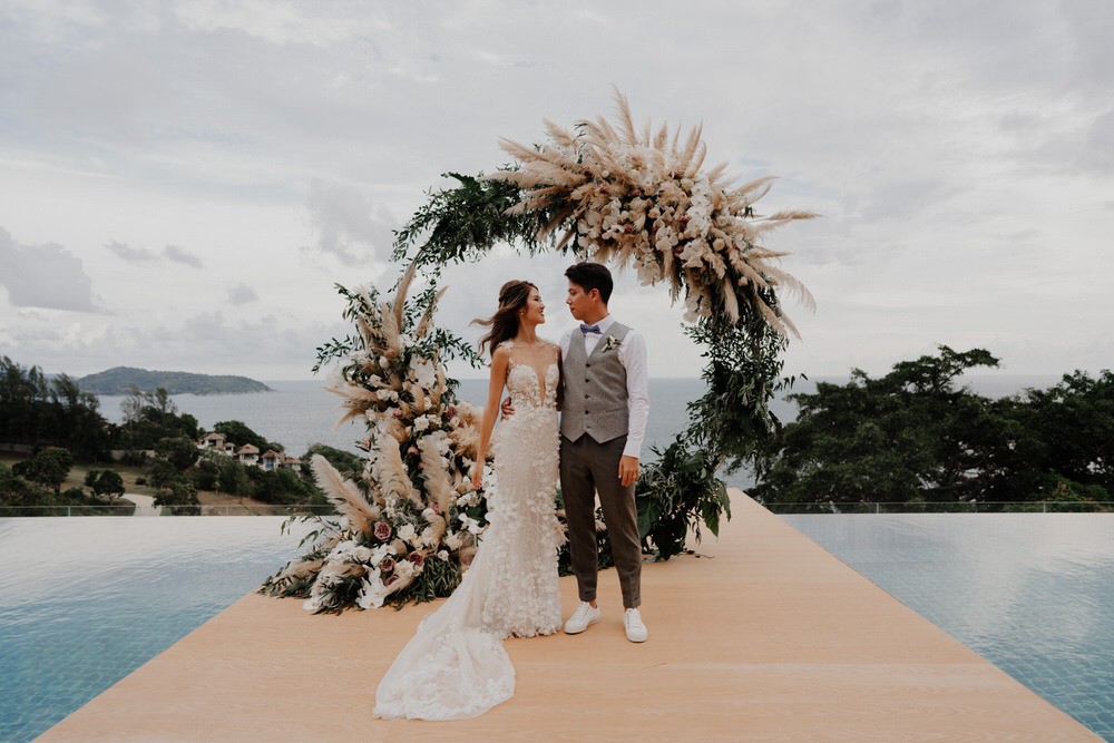 bride and groom in Phuket