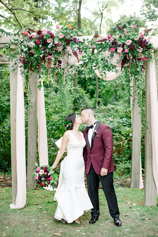 Pink and Burgundy Wedding Inspired by Blooms ⋆ Ruffled