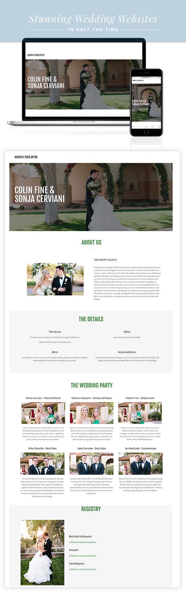What to Include on Your Wedding Website ♥ The Dos and Dont's