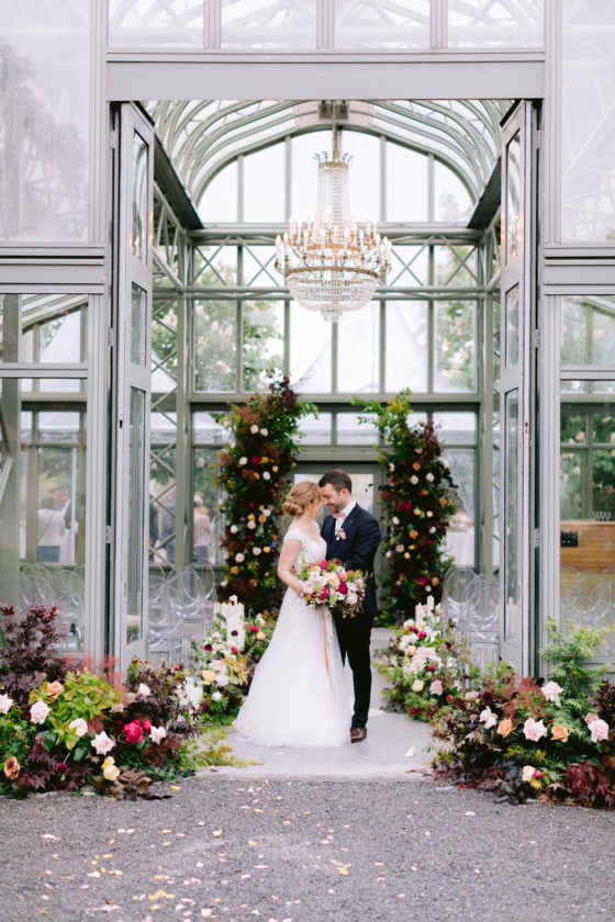 Switzerland Destination Wedding in Stunning Glass Greenhouse ⋆ Ruffled