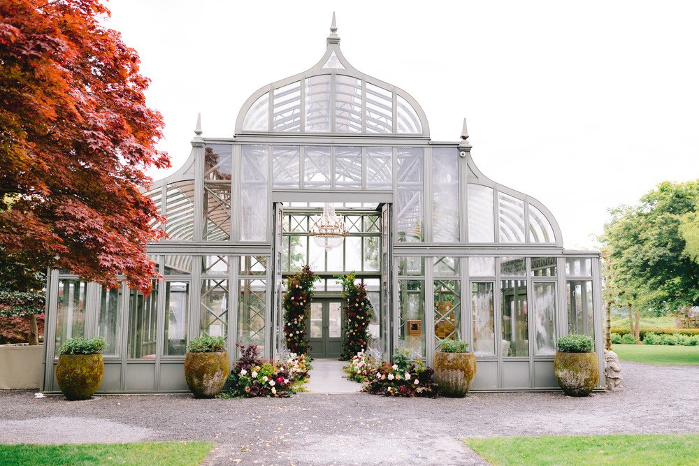 Greenhouse in Switzerland with lush greenery