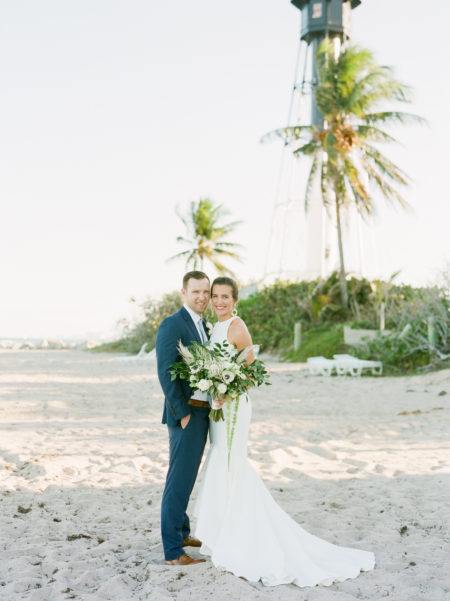 Tropical Chic Florida Wedding with a Massive Palm Leaf Bouquet ⋆ Ruffled