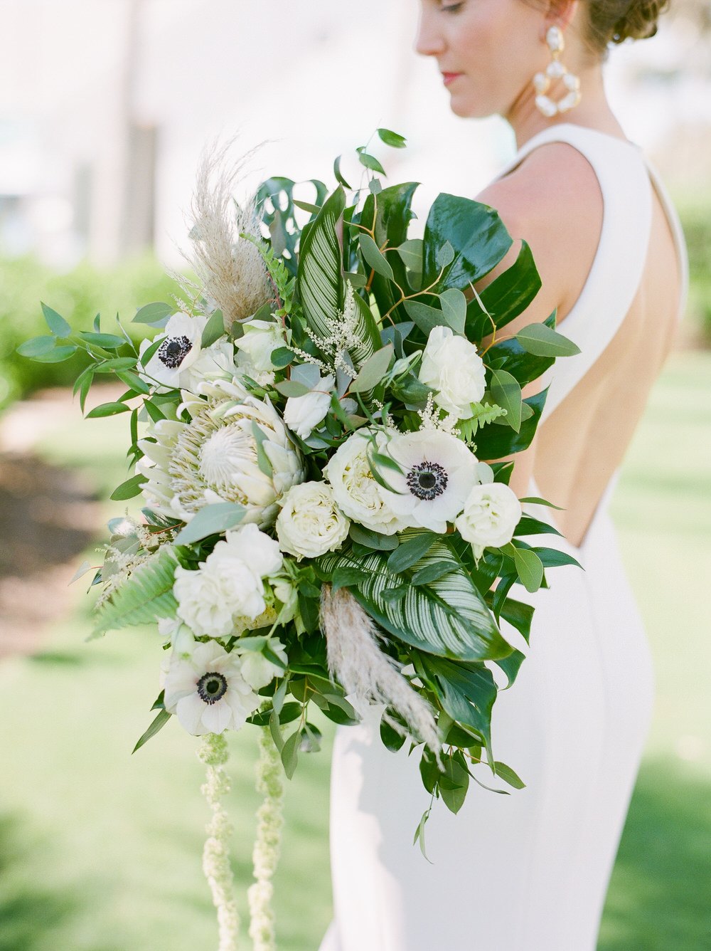 large tropical bridal bouquet 