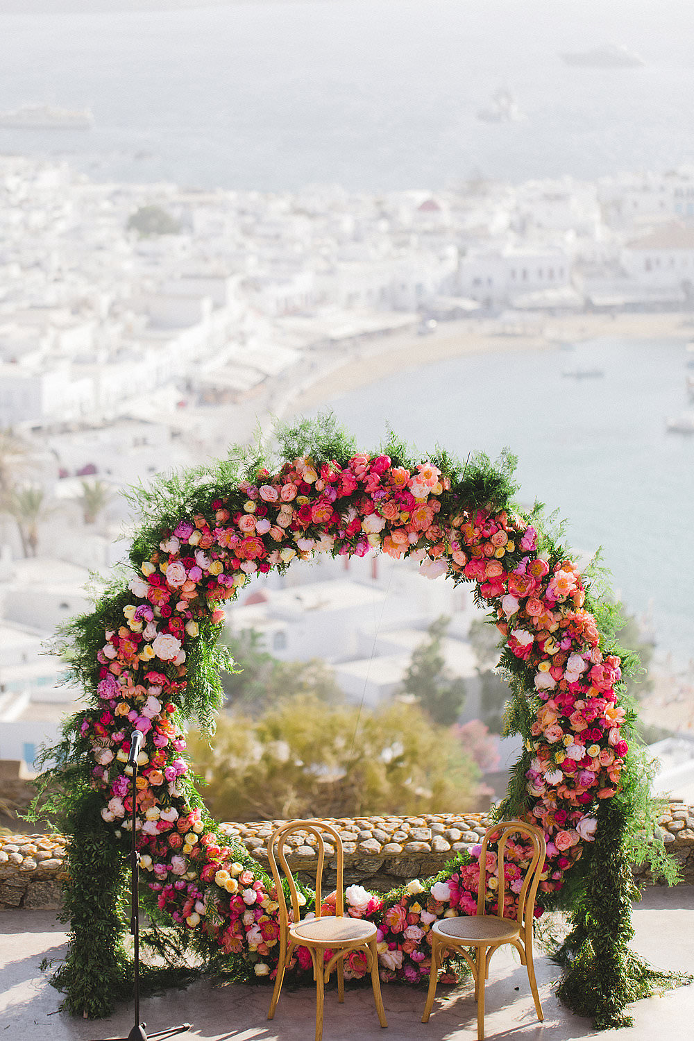 Colorful Al Fresco Destination Wedding In Mykonos Ruffled