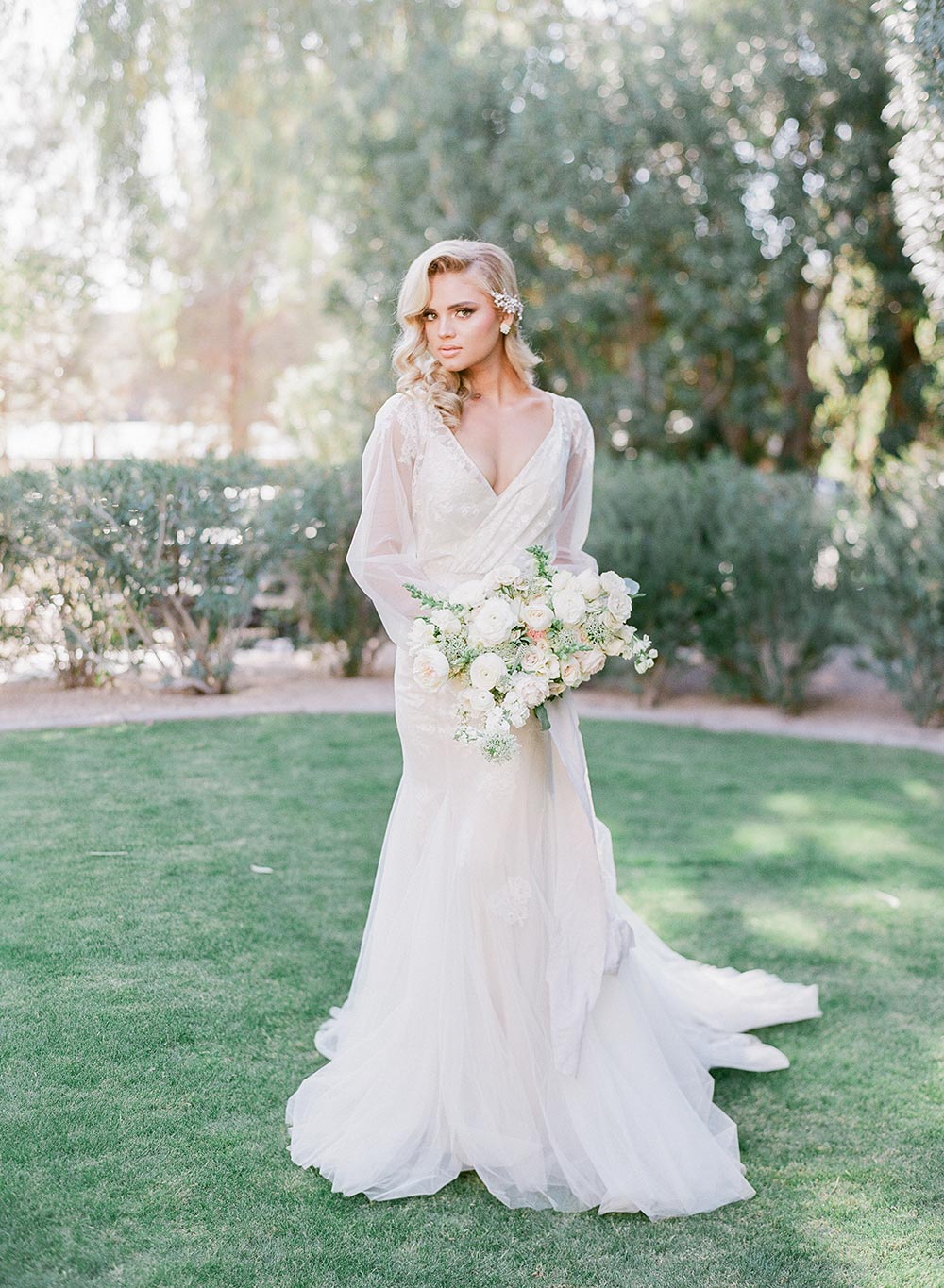 sexy Old Hollywood inspired wedding dress