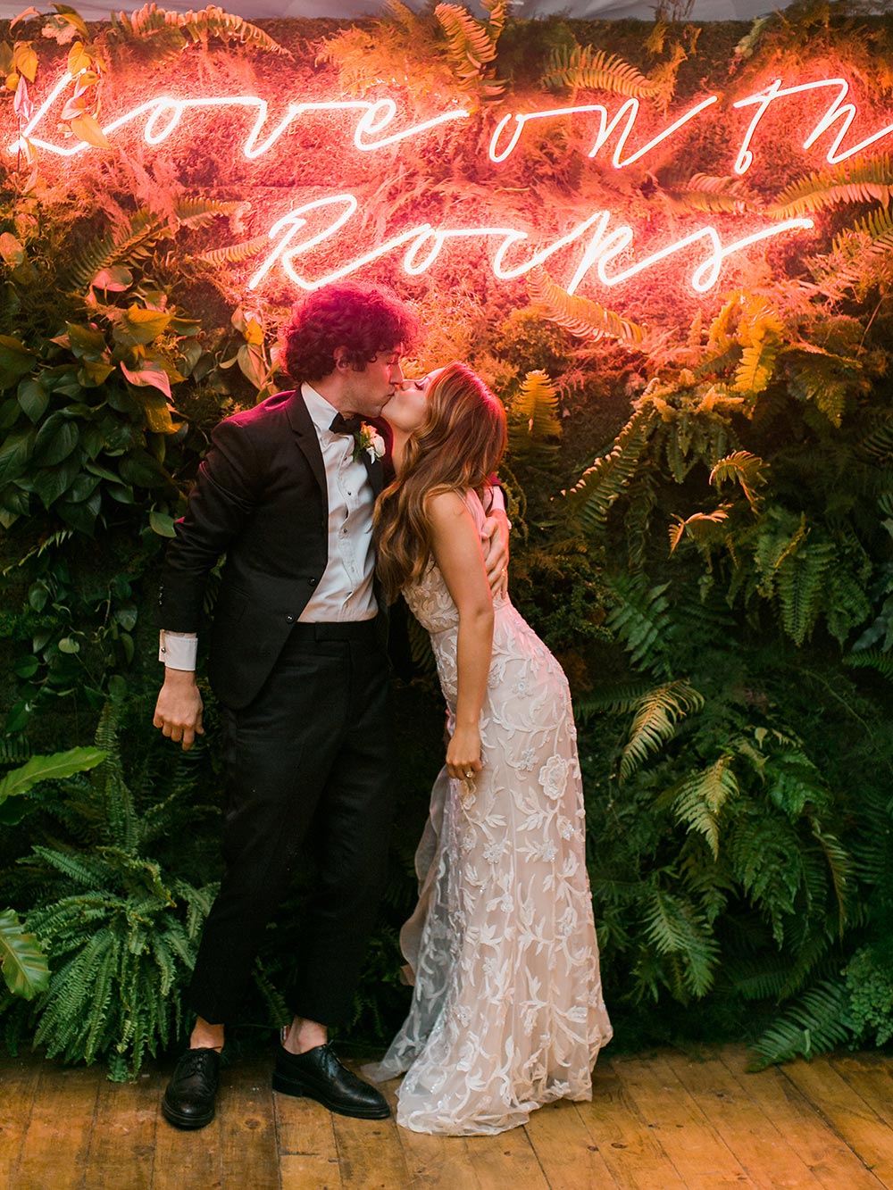 neon wedding signage backdrop