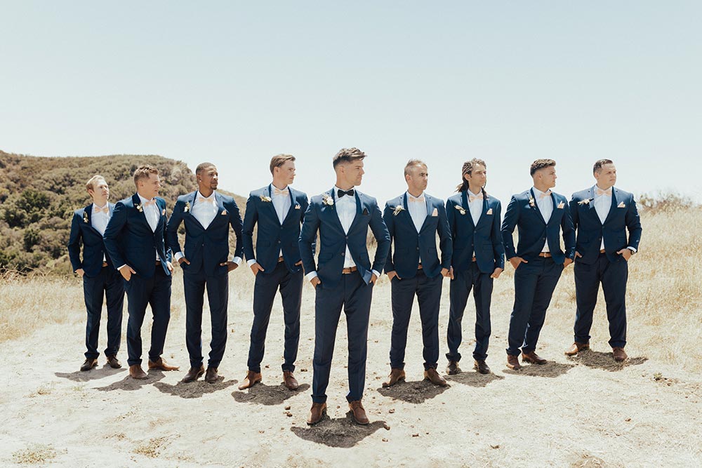 blue groomsmen suits