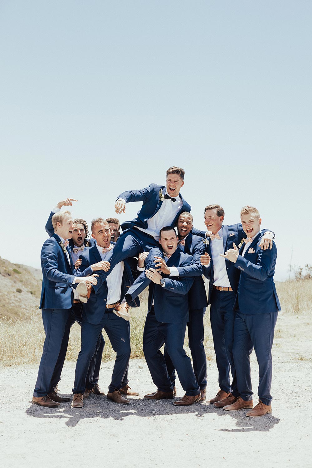 blue groomsmen suits