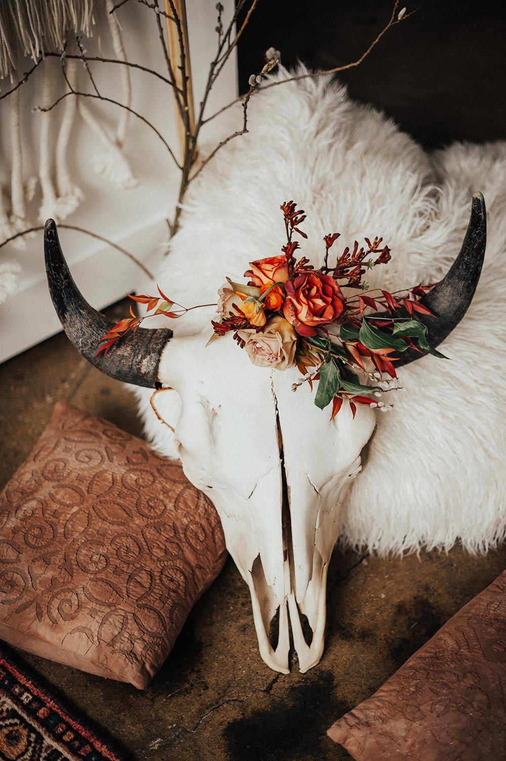 Bohemian Elopement Inspiration with Oxblood and Persimmon Hues ⋆ Ruffled