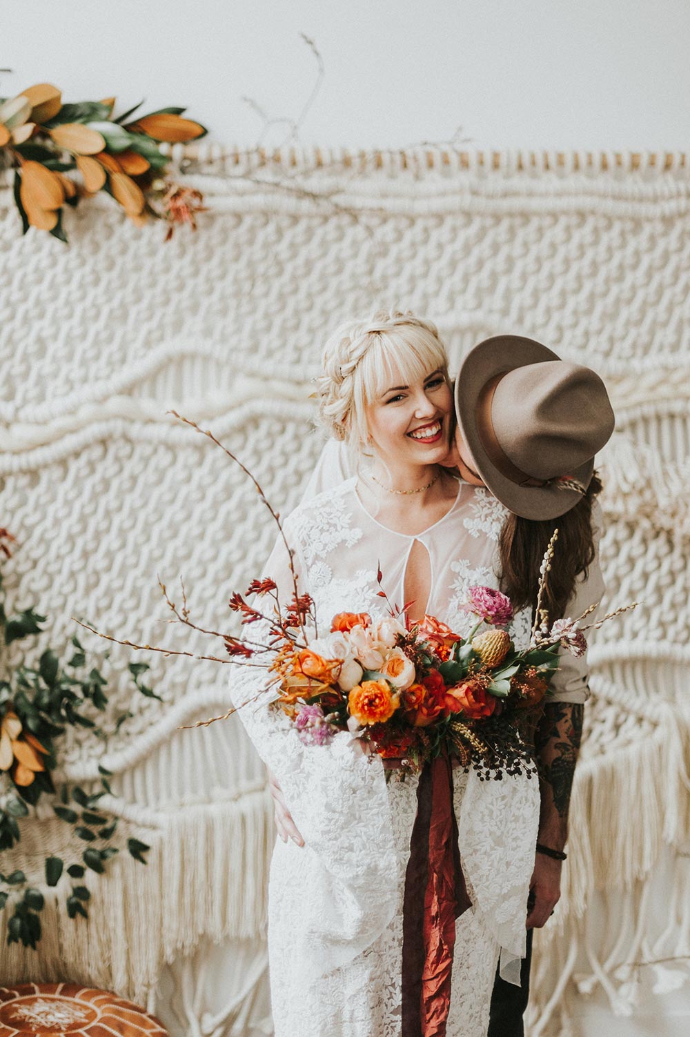 Bohemian Elopement Inspiration with Oxblood and Persimmon Hues ⋆ Ruffled