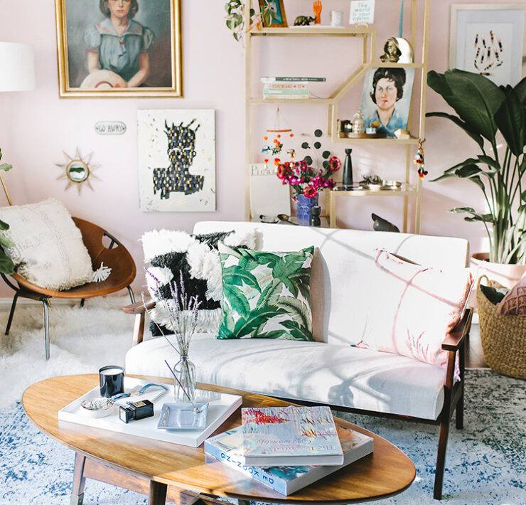 Boho Eclectic Living Room Makeover With Wayfair 01