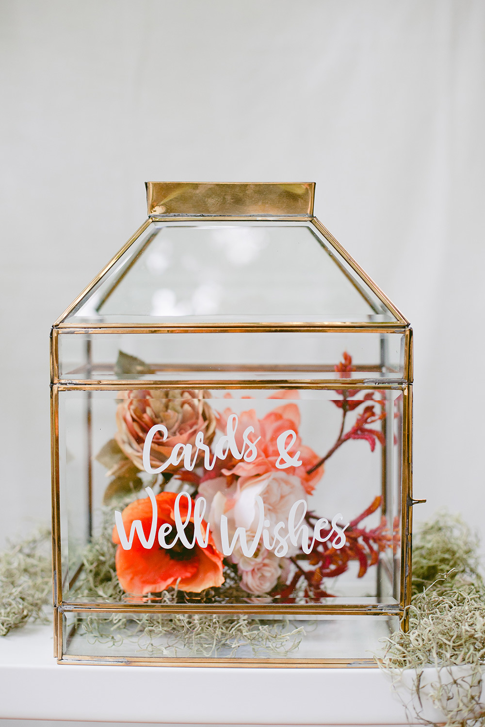 Personalized Glass Terrarium Reception Gift Card Holder