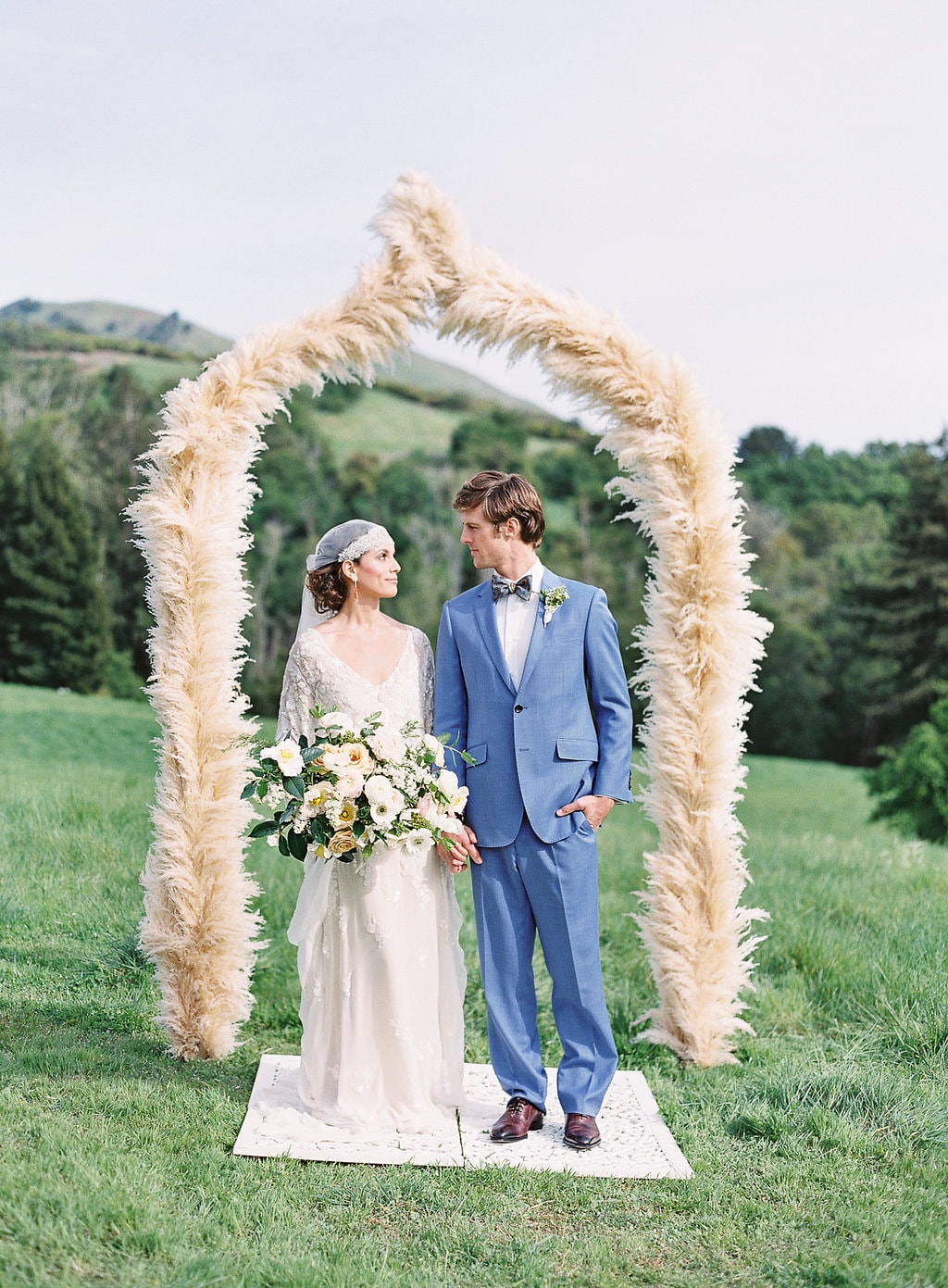 25 Irresistible Pampas Grass Wedding Ideas - https://ruffledblog.com/25-irresistible-pampas-grass-wedding-ideas