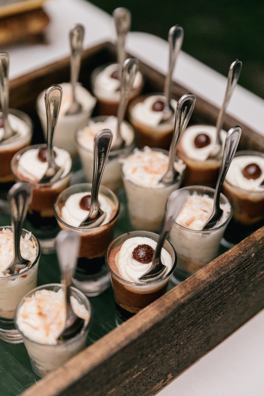 chocolate shot glass wedding desserts