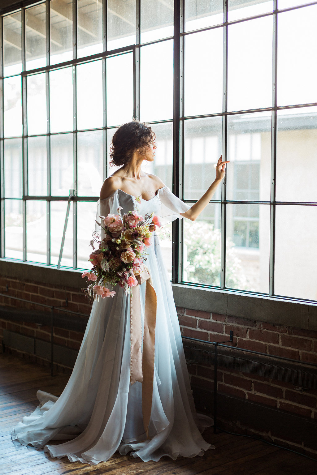 A Hand Painted Floral Wedding Dress & Nature Inspired Wedding at