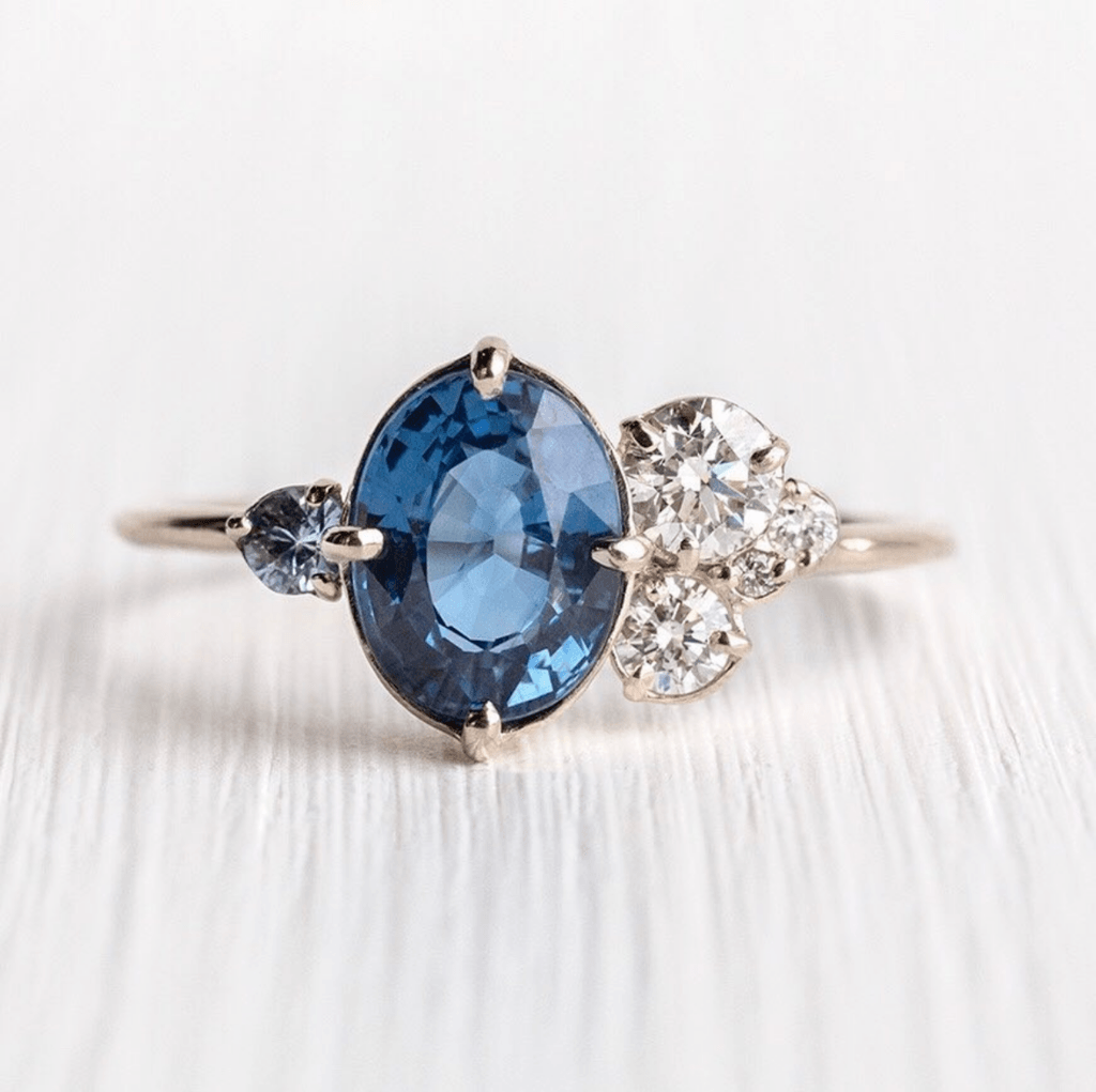 Cluster style store engagement rings