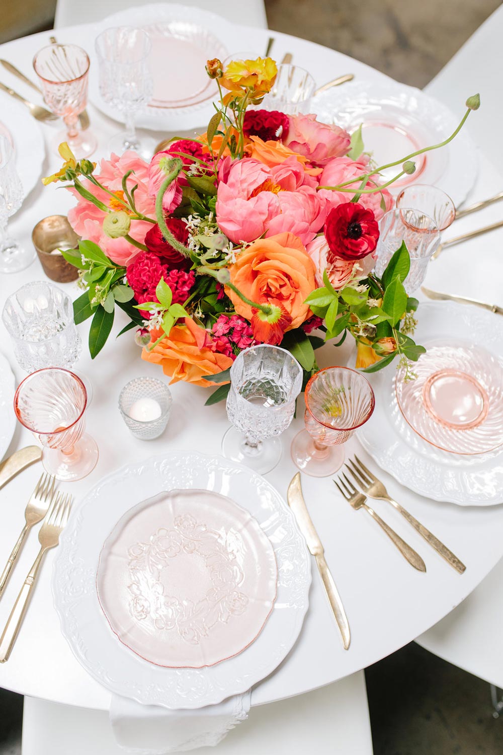 colorful wedding centerpieces