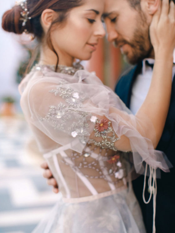 Romantic Elopement Inspiration in Corfu with a Rara Avis Gown