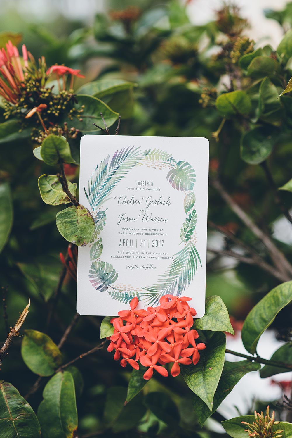 tropical wedding invitations 