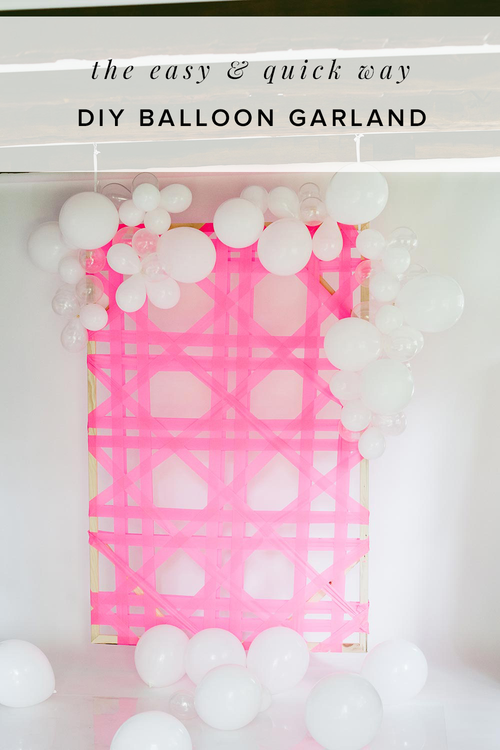 DIY Cane Weave Backdrop with Easy Balloon Garland ⋆ Ruffled