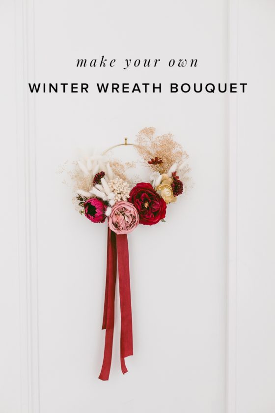 We Can’t Take Our Eyes Off of this DIY Winter Floral Hoop