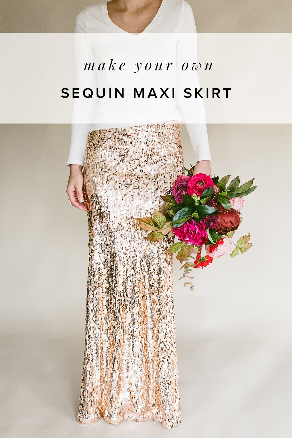 Sequin Maxi Skirt