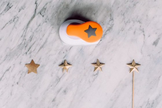 Diy Mini 3d Star Cake Toppers ⋆ Ruffled