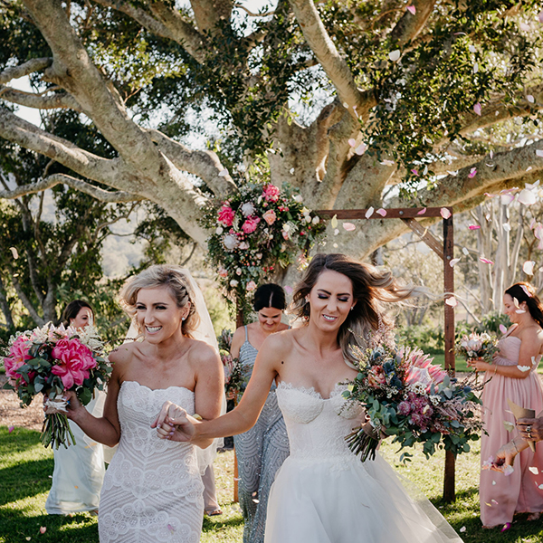 The most stunning flowers with protea in this same sex wedding #wedding #love #flowers