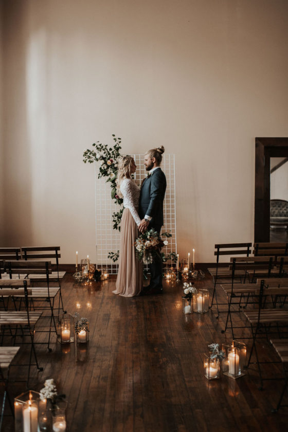 Earthy Industrial Wedding Inspiration with Romantic Moody Hues