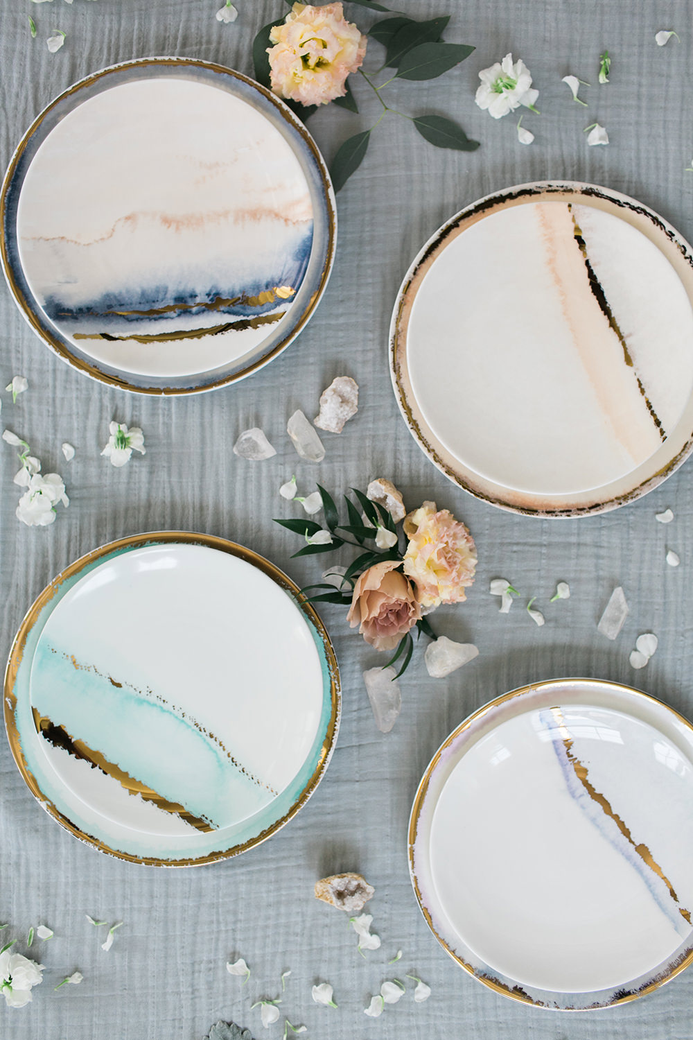 colorful Lenox plates - https://ruffledblog.com/entertain-in-style-with-bloomingdales