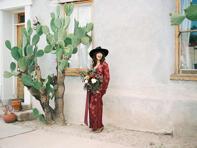 bridal portraits - https://ruffledblog.com/fall-desert-elopement-inspiration-with-burgundy-and-lavender