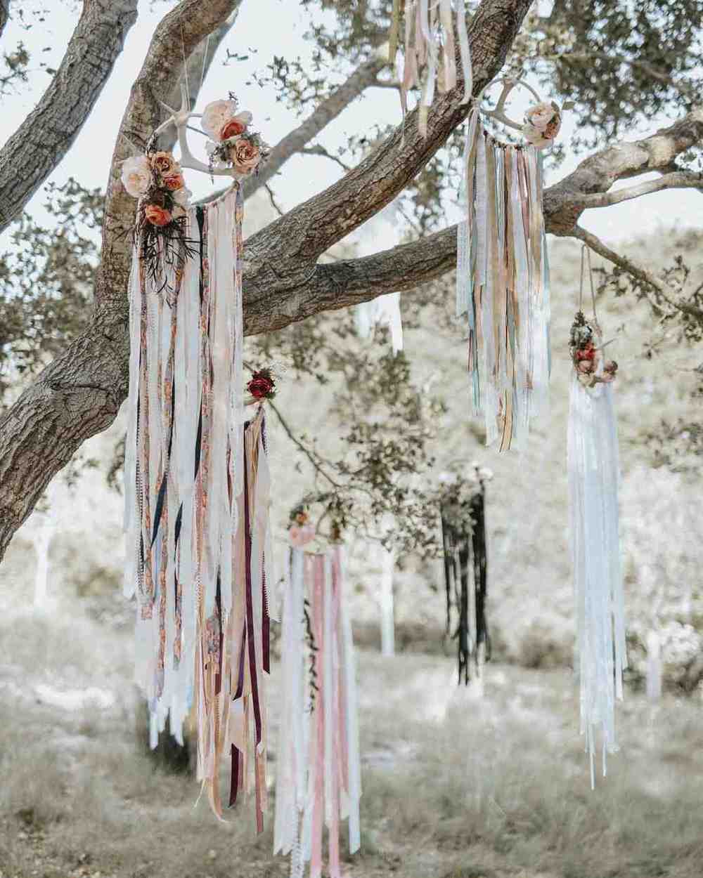 floral wedding hoops