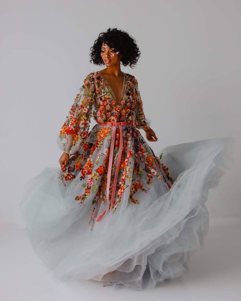 Romantic Floral Boho Wedding Dresses Strapless Beach Wedding Gown VW12 –  Viniodress