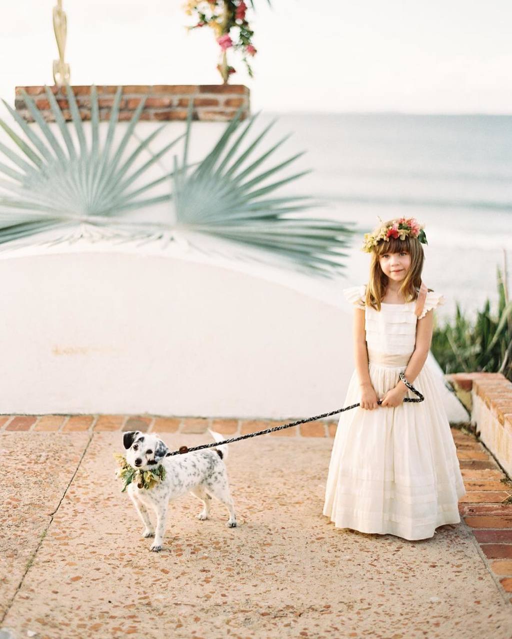 Striped flower girl clearance dress