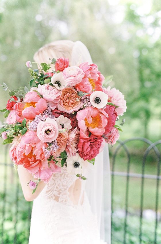French Country Estate Wedding with a Medley of Pink