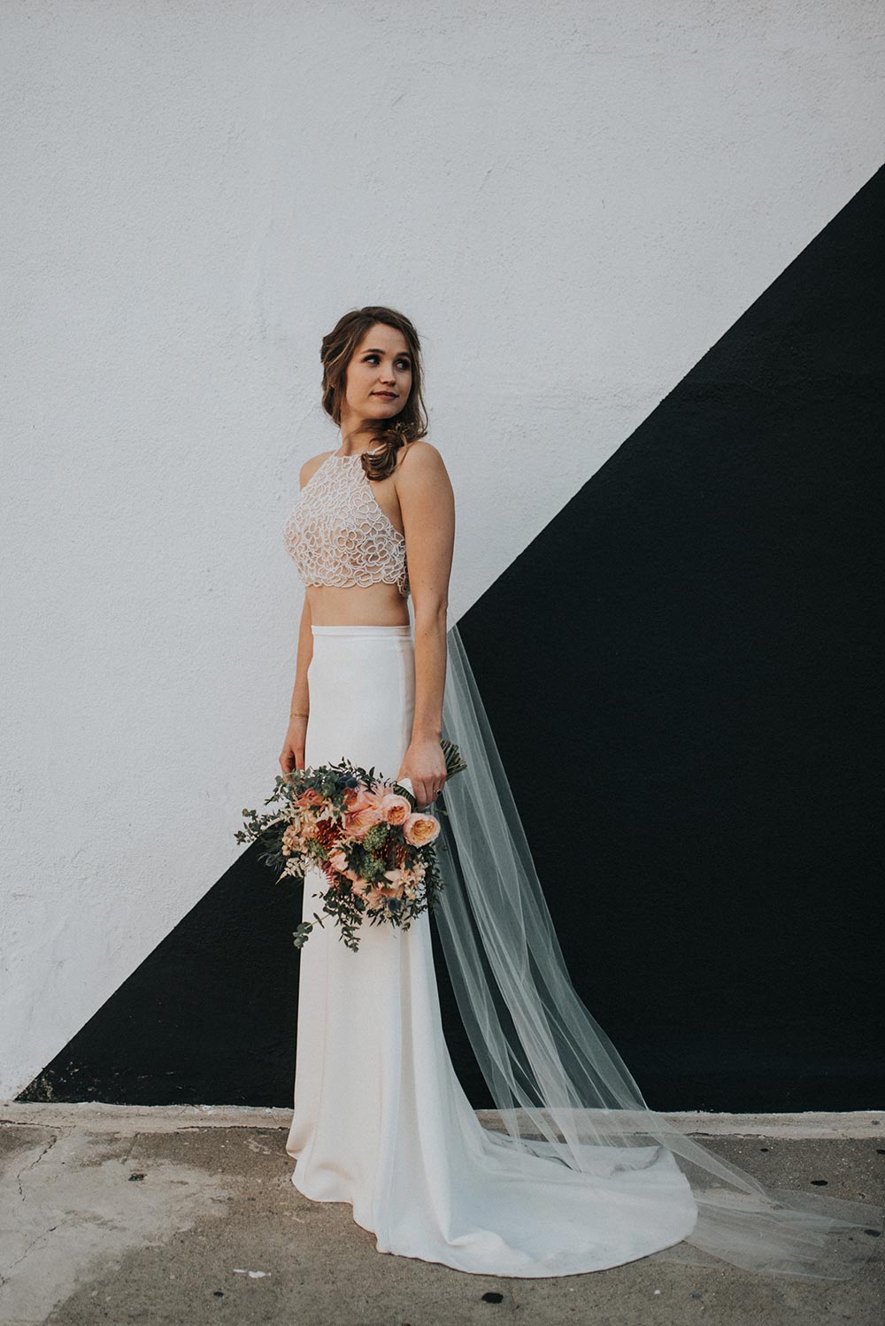 Heartfelt Bohemian Wedding with Earth Tones Desert Plants Ruffled