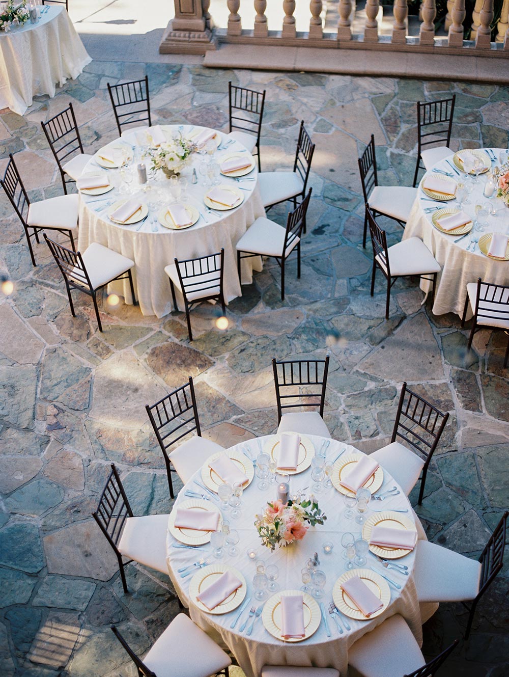 elegant round wedding reception tables