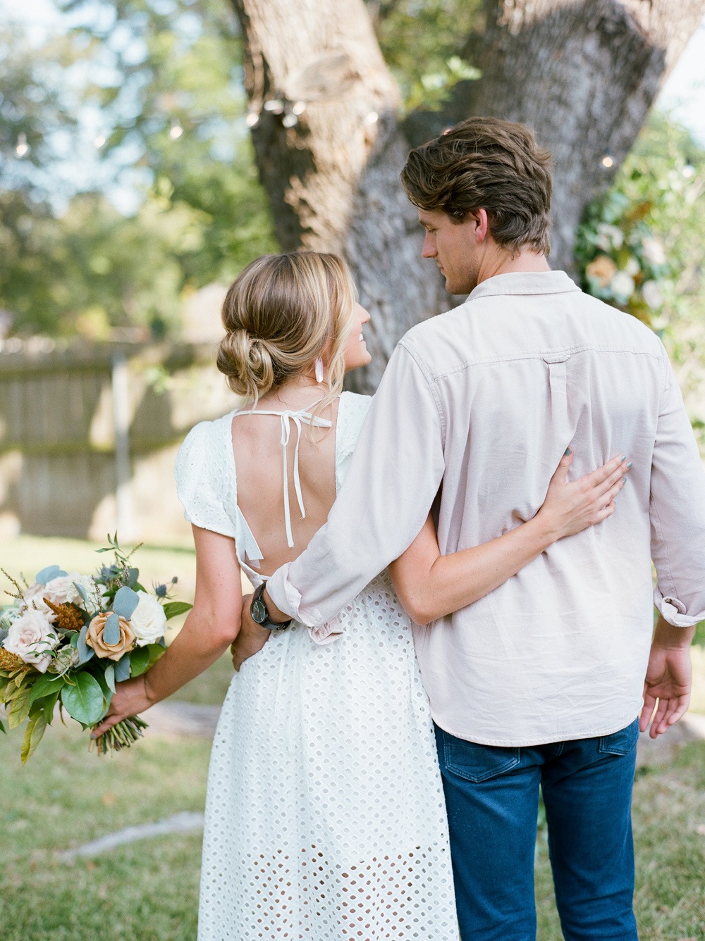Intimate Backyard Wedding Waco Texas