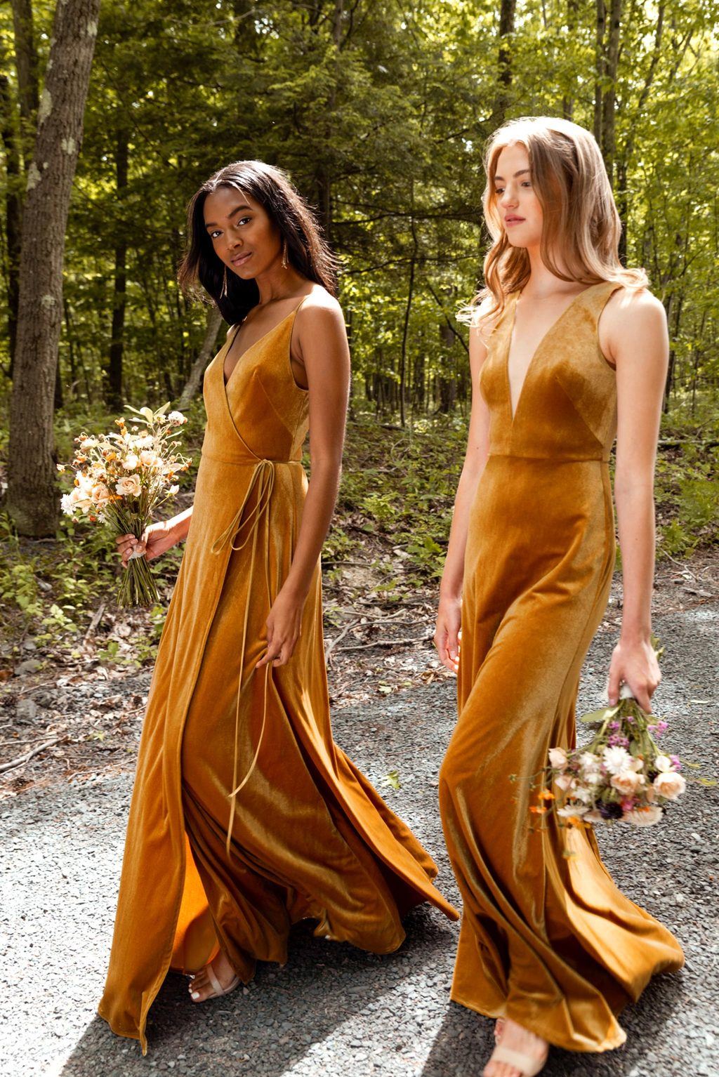 marigold bridesmaid dress