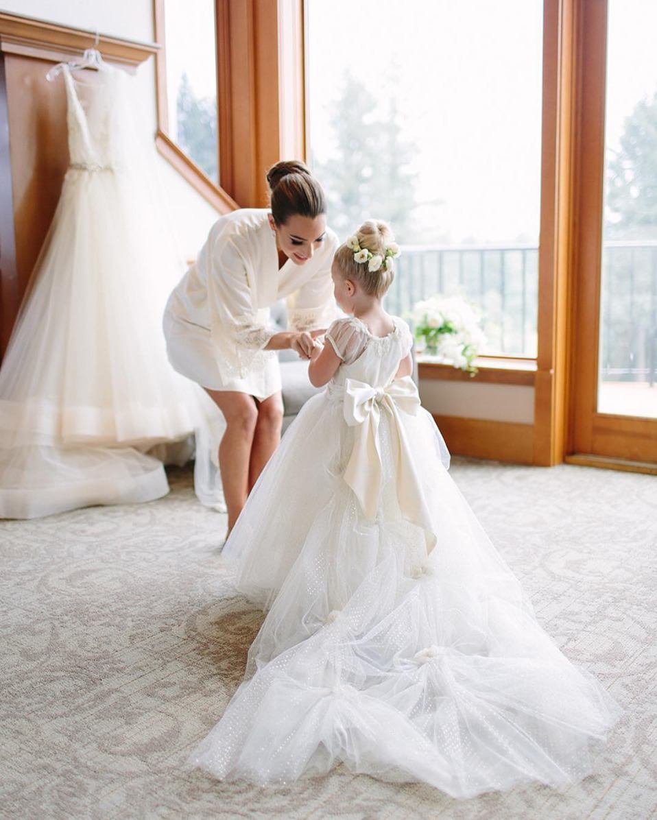 black tie wedding flower girl dress