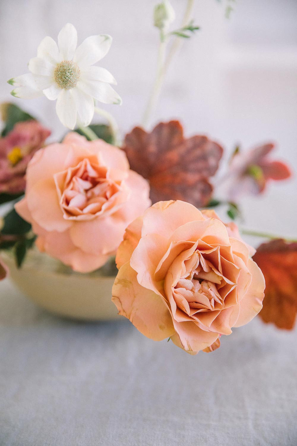 dusty rose wedding centerpiece