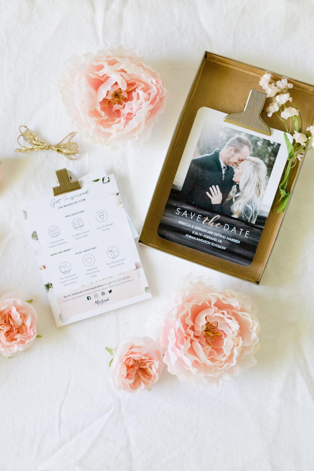 wedding stationery flatlay
