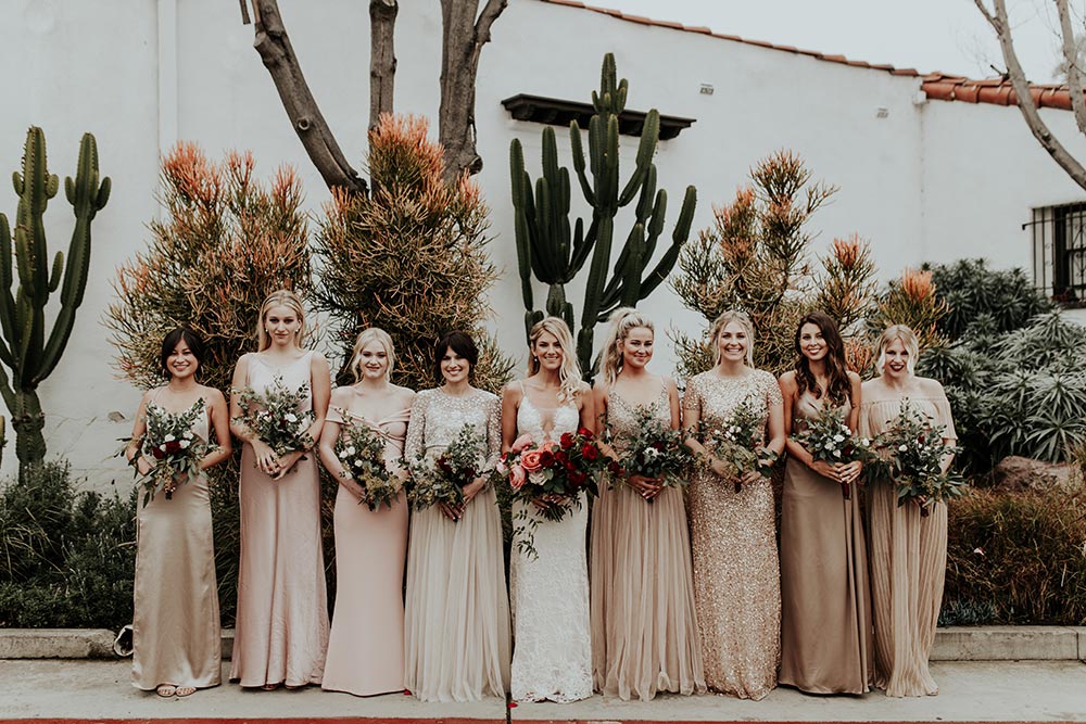 black tie wedding bridesmaids