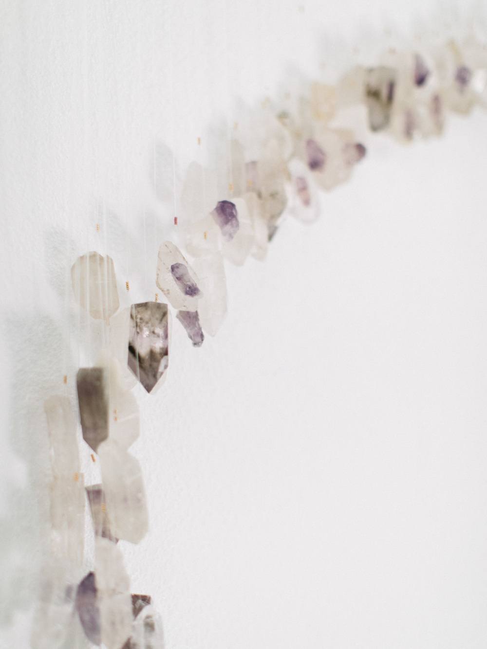 painted crystal wedding backdrop