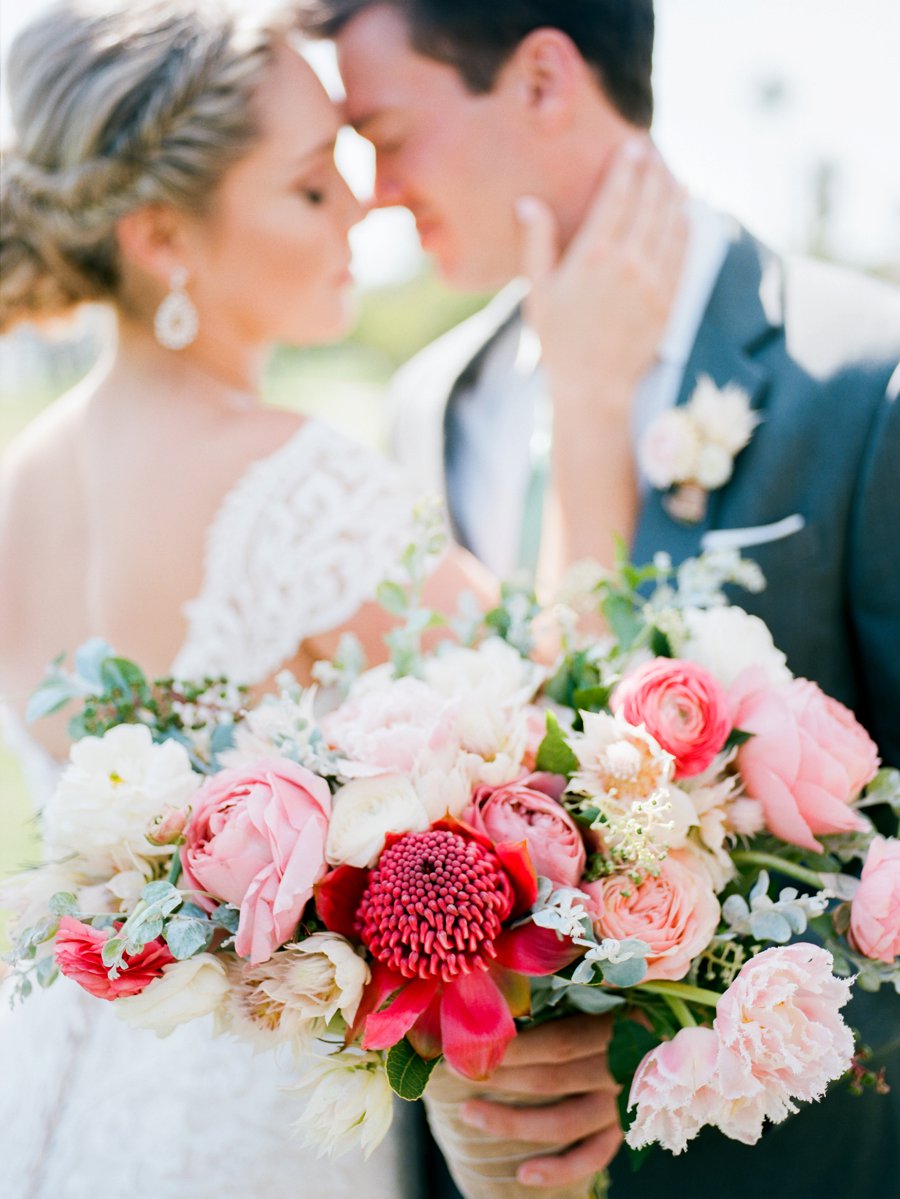 large pink bridal bouquet
