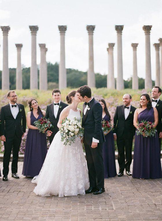 Purple and Green National Arboretum Wedding in DC