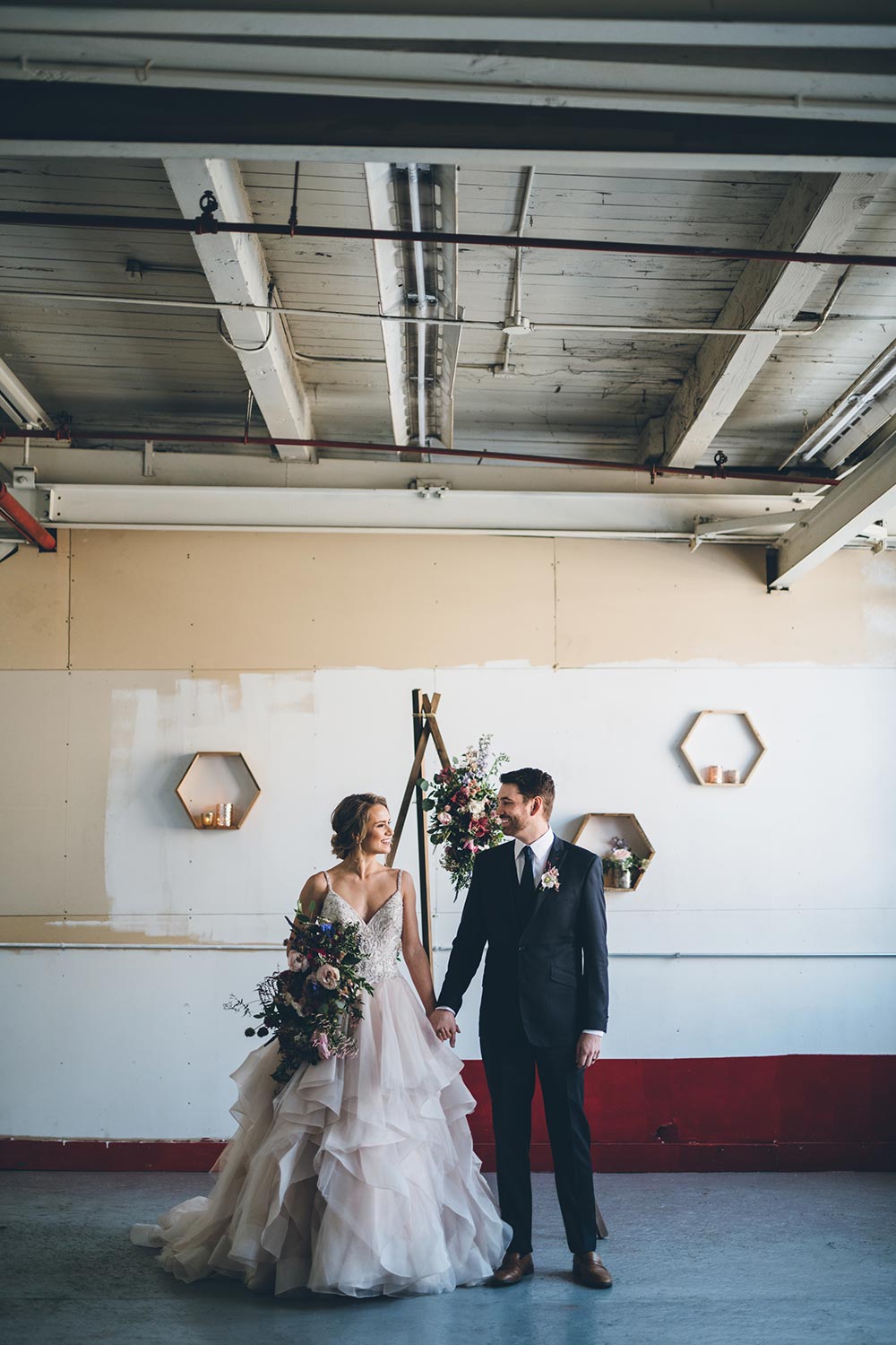 Poetic Warehouse Wedding Inspiration with Ruffled Details ⋆ Ruffled