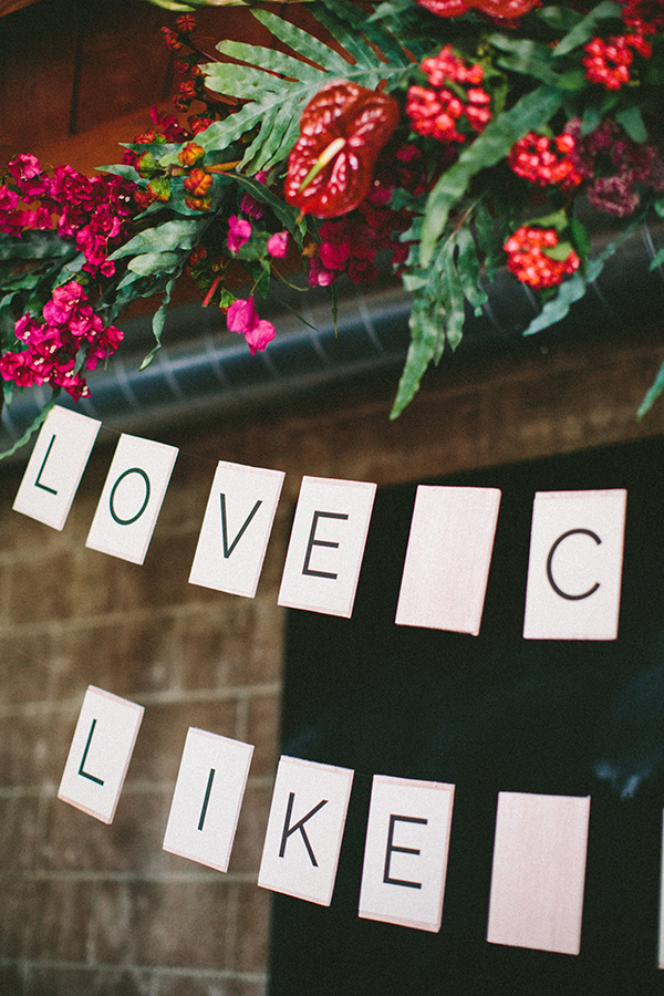 Minimalist DIY Alphabet Tiles with Printables for the ceremony backdrop