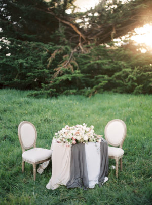 wedding tables - photo by Tyler Rye Photography https://ruffledblog.com/romantic-coastal-california-wedding-inspiration